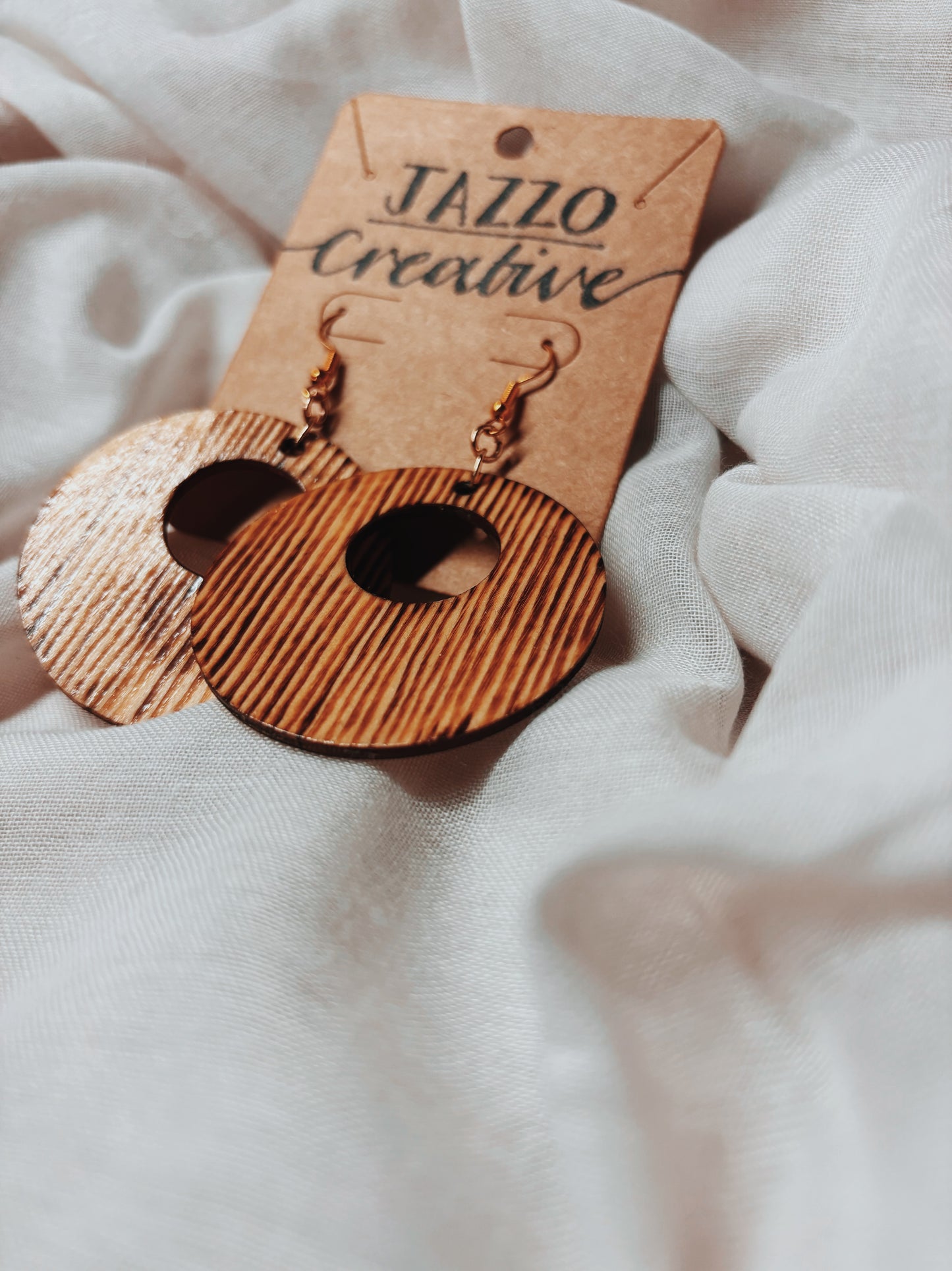 #108 Wood Burned Earrings