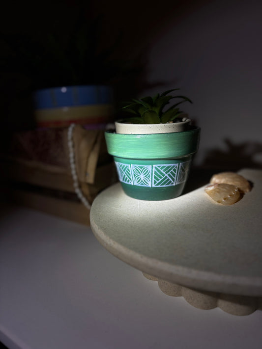 Terracotta Pot - #806 Sml Green