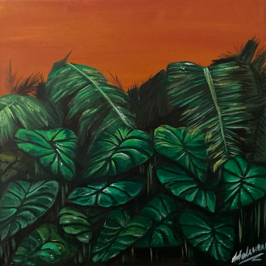 Painting - ‘Taro Leaves’