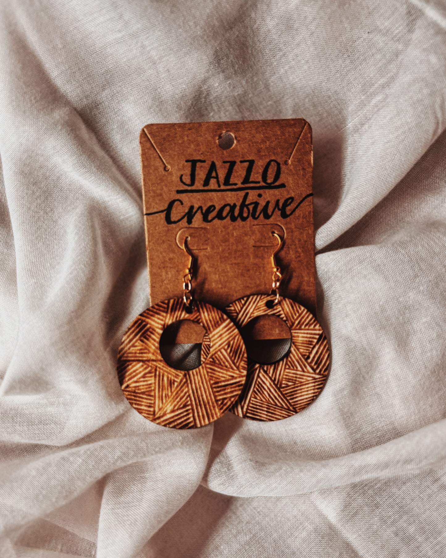 #101 Wood Burned Earrings