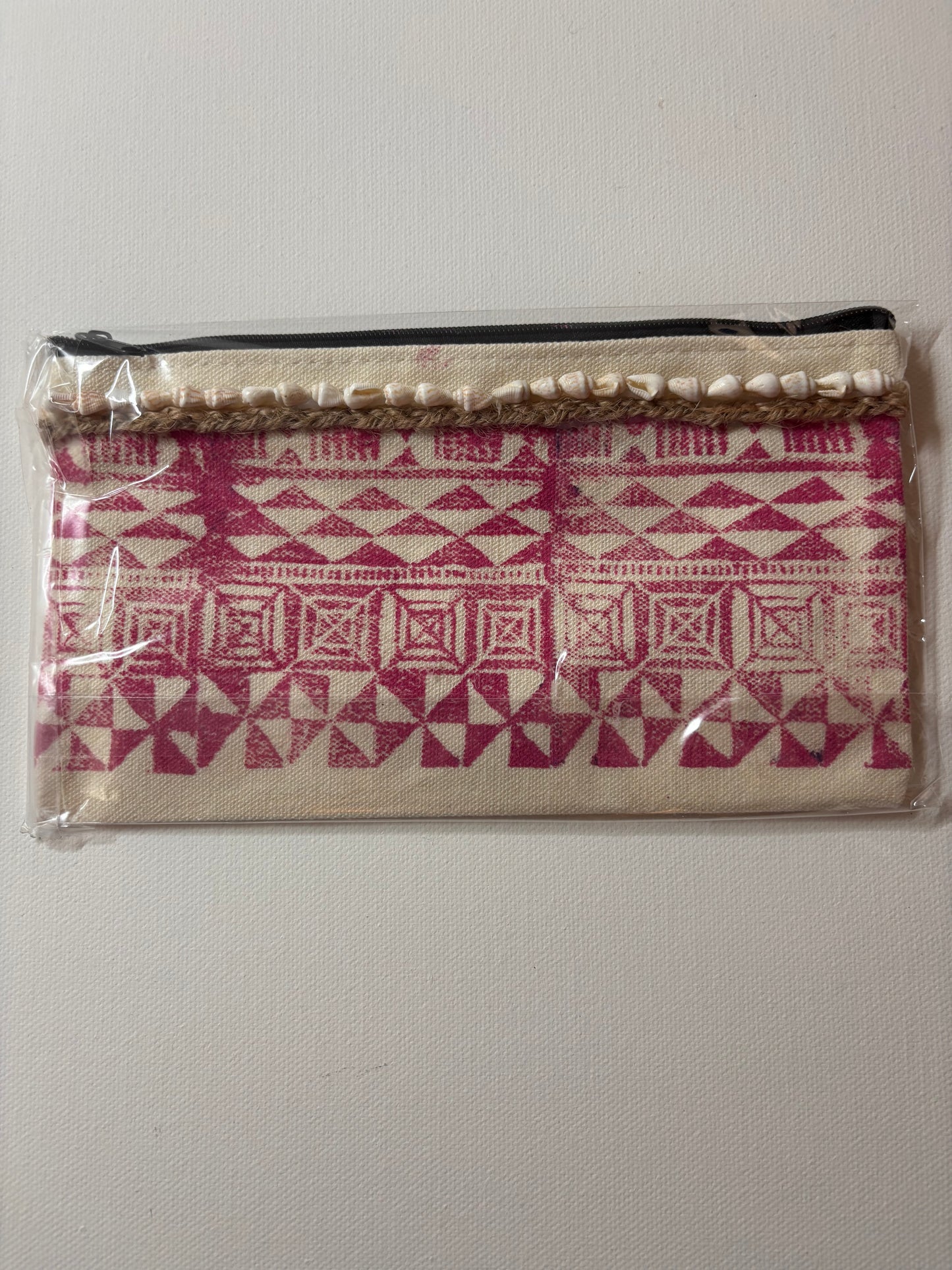 Printed Makeup Bag/Pencil Case - #210 pink & White