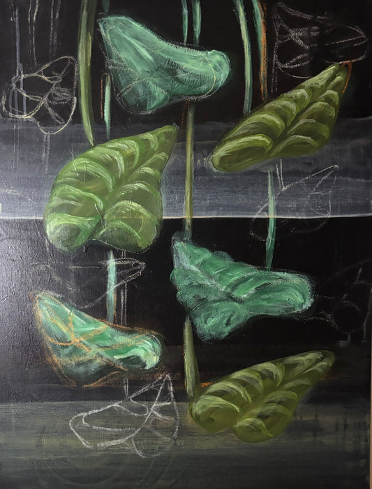 Painting - Taro Leaves 2.