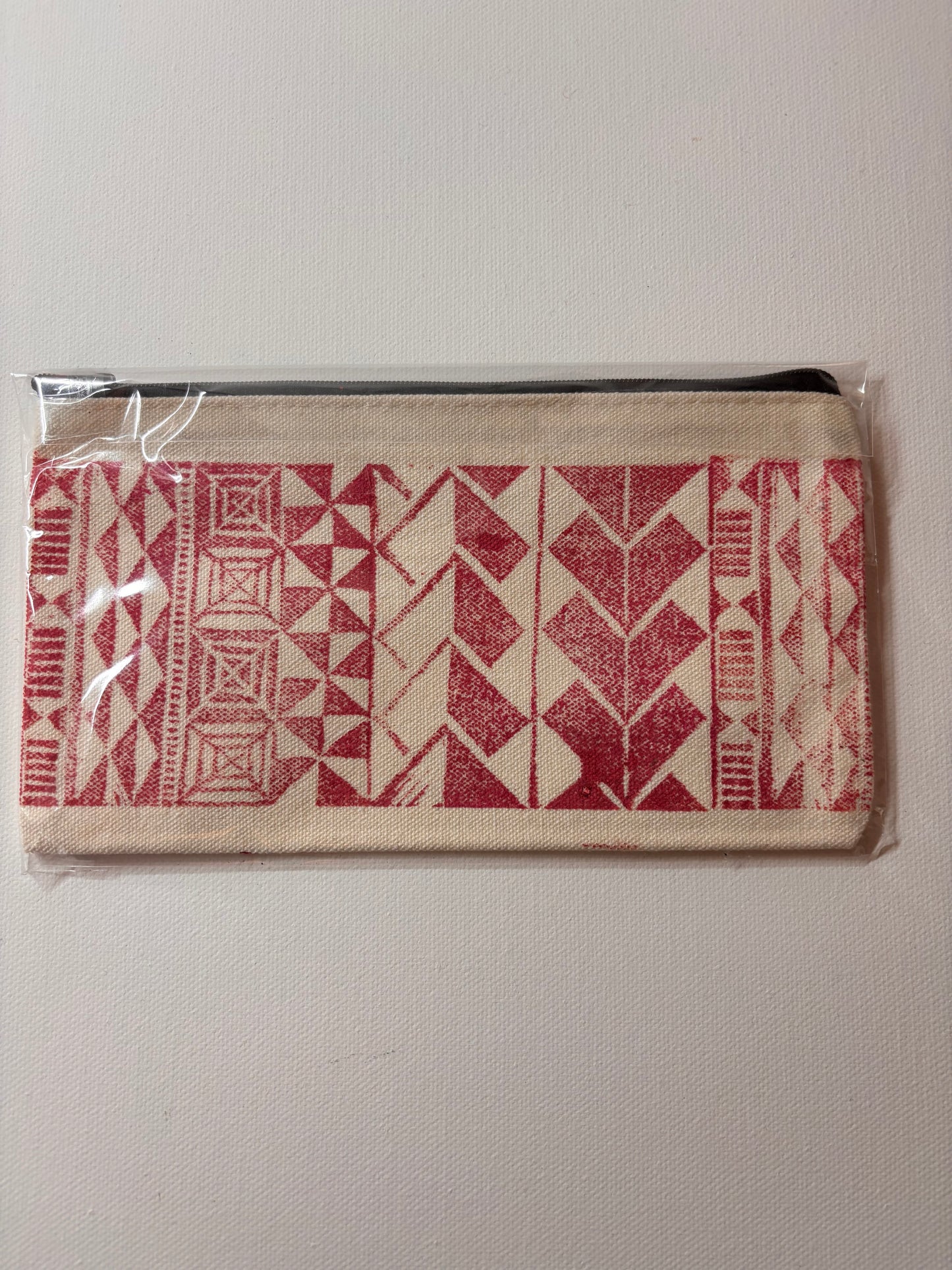 Printed Makeup Bag/Pencil Case - #213 Red & White