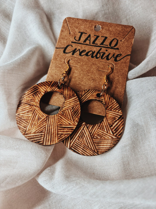 #101 Wood Burned Earrings